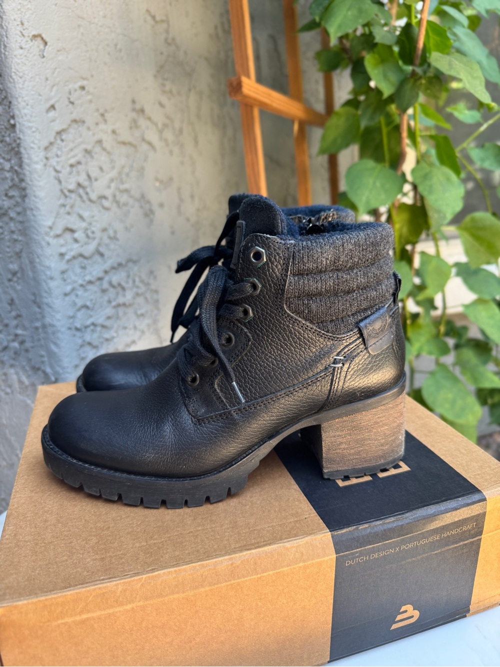Bull Boxer Cassie Leather Heeled Lace Up Boot